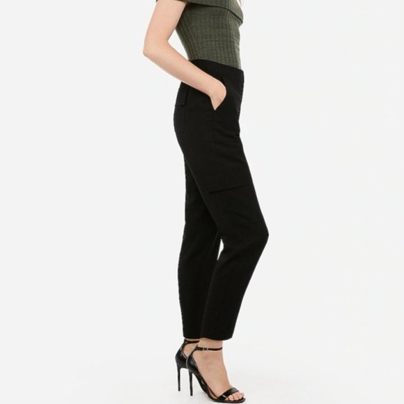 NWT EXPRESS Black Mid Rise Pull On Utility Pant - Picture 4 of 9